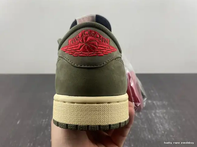 Cheap Husky SP DM7866-002 1 AIR TRAVIS OLIVE' 'BLACK X SCOTT OG JORDAN LOW 0403